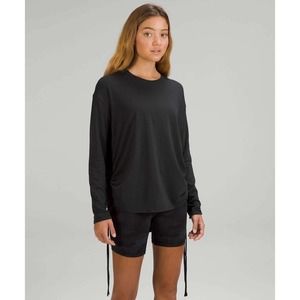 Lululemon | Pima Cotton Side-Cinch Long Sleeve Shirt | Black | 6 NWT